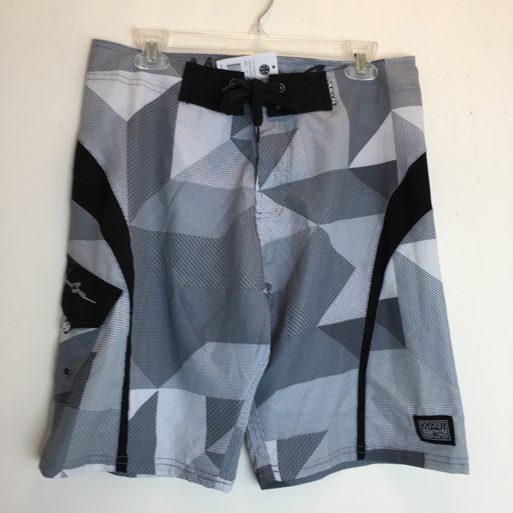 NEW MAUI & SONS Mens Board Shorts Swim Trunks  30